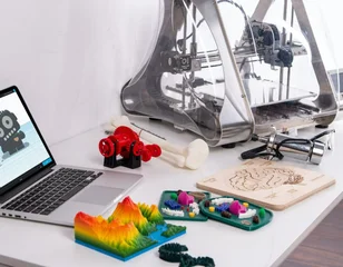 3D printer with colorful printed models